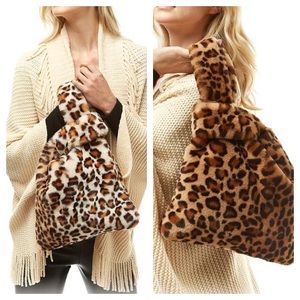 by you | Daily Faux Fur Cheetah Or Leopard Print Handbag 12 X 12 - NWT